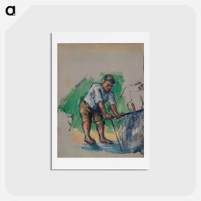 アートポストカード-The Well Driller - ポール セザンヌ Postcard.