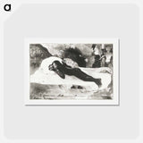 アートポストカード-Lying Girl and Spirits of the Deceased - ポール ゴーギャン Postcard.