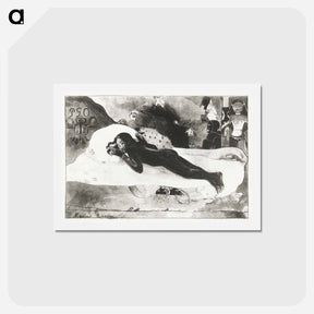 アートポストカード-Lying Girl and Spirits of the Deceased - ポール ゴーギャン Postcard.