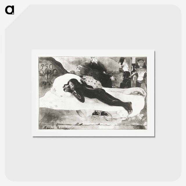 アートポストカード-Lying Girl and Spirits of the Deceased - ポール ゴーギャン Postcard.