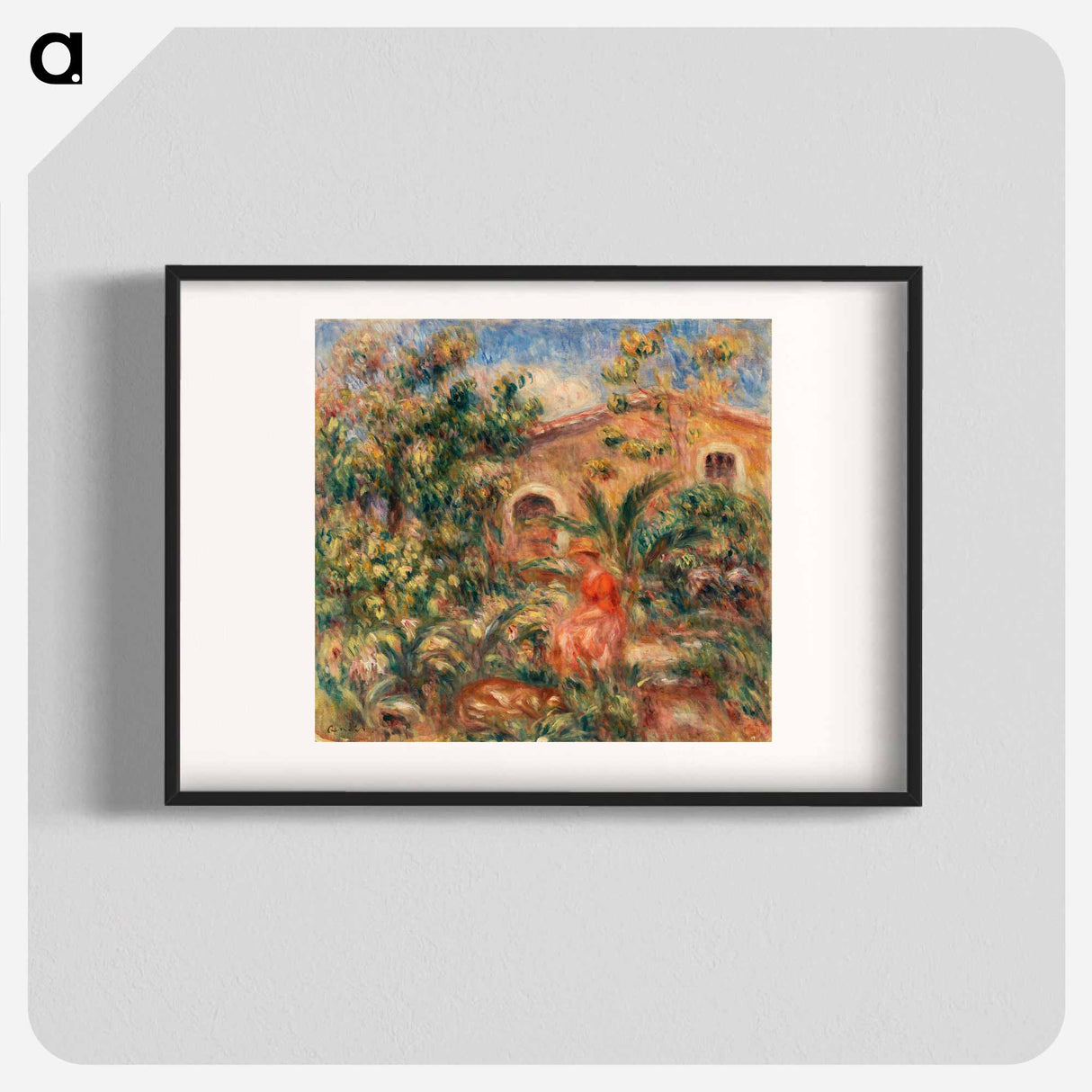 Farmhouse - Pierre-Auguste Renoir Poster.