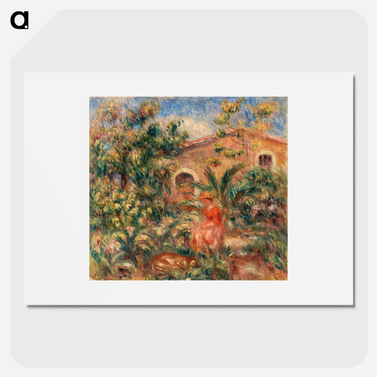 Farmhouse - Pierre-Auguste Renoir Poster.