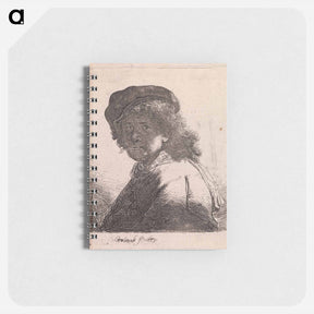 アートメモ帳-Selfportrait in a cap and scarf with the face dark - レンブラント ファン レイン Memo.