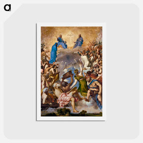 アートポストカード-The Trinity in Glory - ティツィアーノ ヴェチェッリオ Postcard.