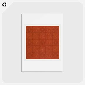 アートポストカード-William Morris's Diaper pattern - ウィリアム モリス Postcard.