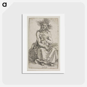 アートポストカード-Man of Sorrows, Seated - アルブレヒト デューラー Postcard.
