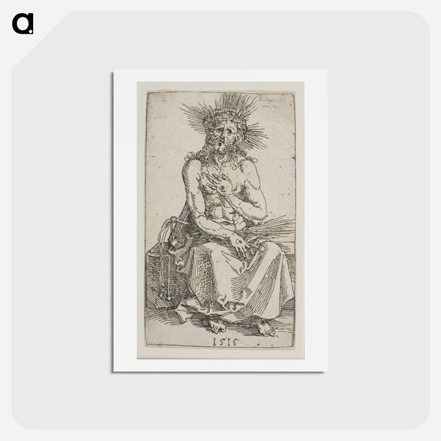 アートポストカード-Man of Sorrows, Seated - アルブレヒト デューラー Postcard.