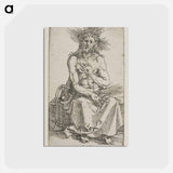 アートポストカード-Man of Sorrows, Seated - アルブレヒト デューラー Postcard.