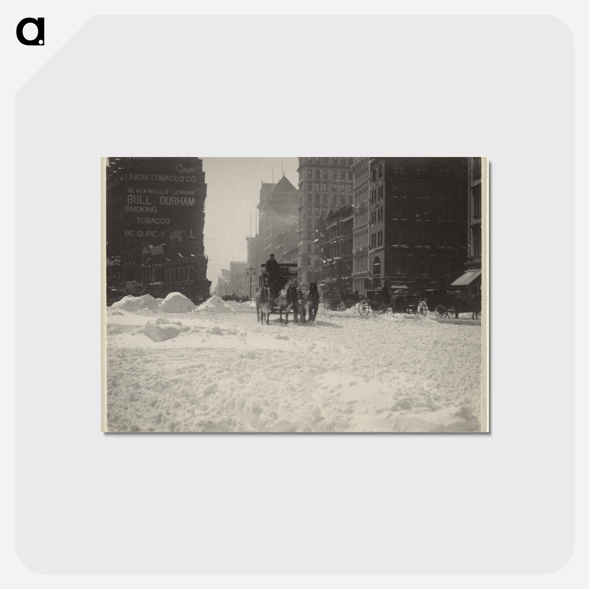 アートポストカード-Winter, New York - アルフレッド スティーグリッツ Postcard.