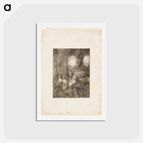 アートポストカード-Dancers in the Wings - エドガー ドガ Postcard.