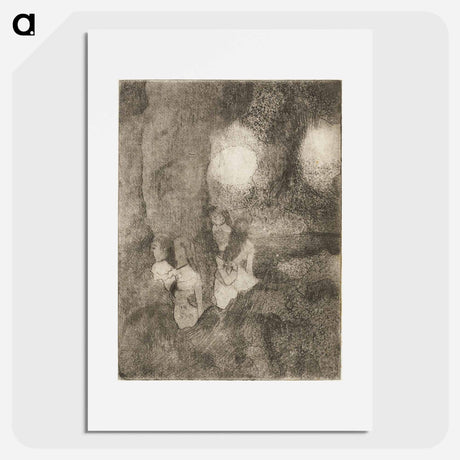 アートポスター-Dancers in the Wings - エドガー ドガ Poster.