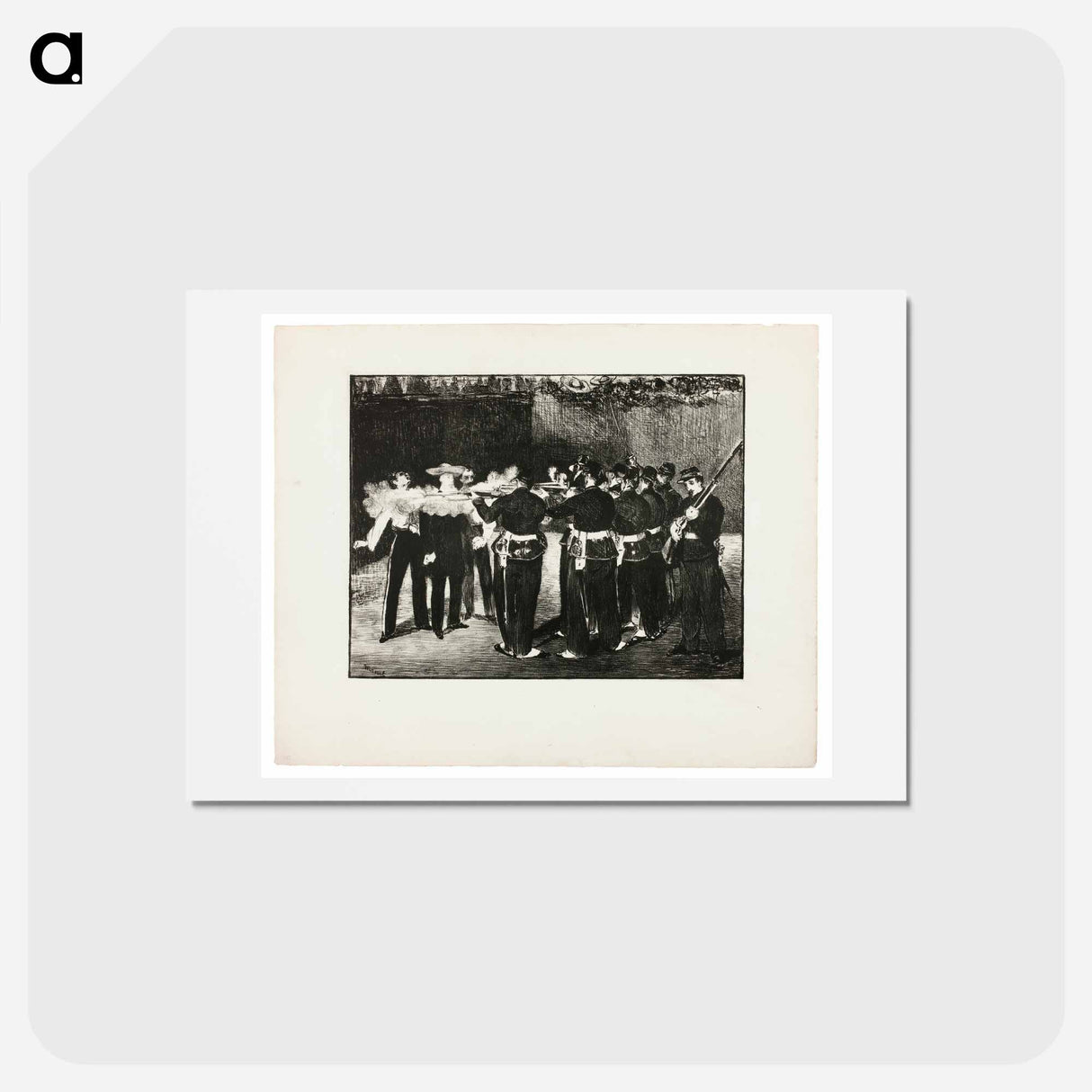 アートポストカード-The Execution of Maximilian - エドゥアール マネ Postcard.
