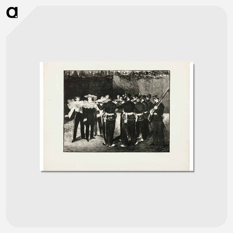 アートポストカード-The Execution of Maximilian - エドゥアール マネ Postcard.