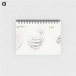 アートメモ帳-King Mark and La Belle Iseult - 3 Studies for Left Hand of Iseult - エドワード バーン ジョーンズ Memo.
