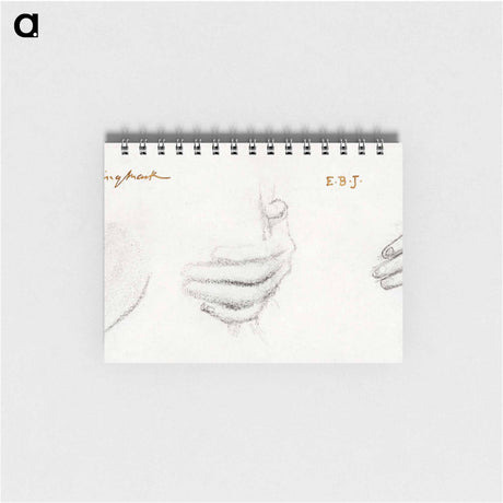 アートメモ帳-King Mark and La Belle Iseult - 3 Studies for Left Hand of Iseult - エドワード バーン ジョーンズ Memo.