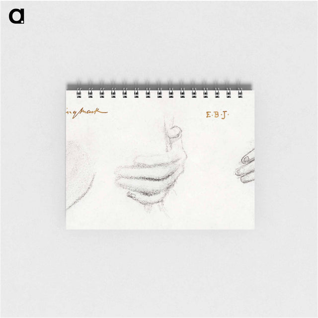 アートメモ帳-King Mark and La Belle Iseult - 3 Studies for Left Hand of Iseult - エドワード バーン ジョーンズ Memo.