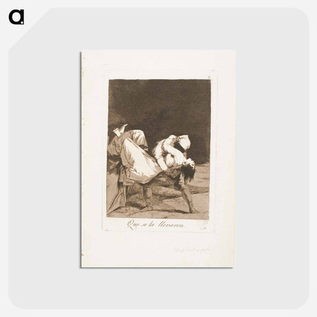 アートポストカード-They Carried Her Off! - フランシスコ デ ゴヤ Postcard.