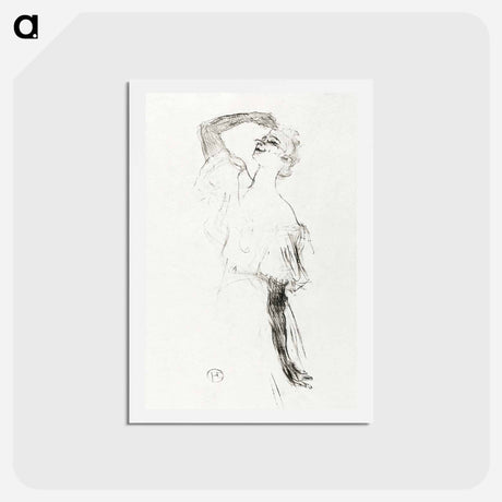 アートポストカード-Yvette Guilbert - アンリ ド トゥールーズ ロートレック Postcard.