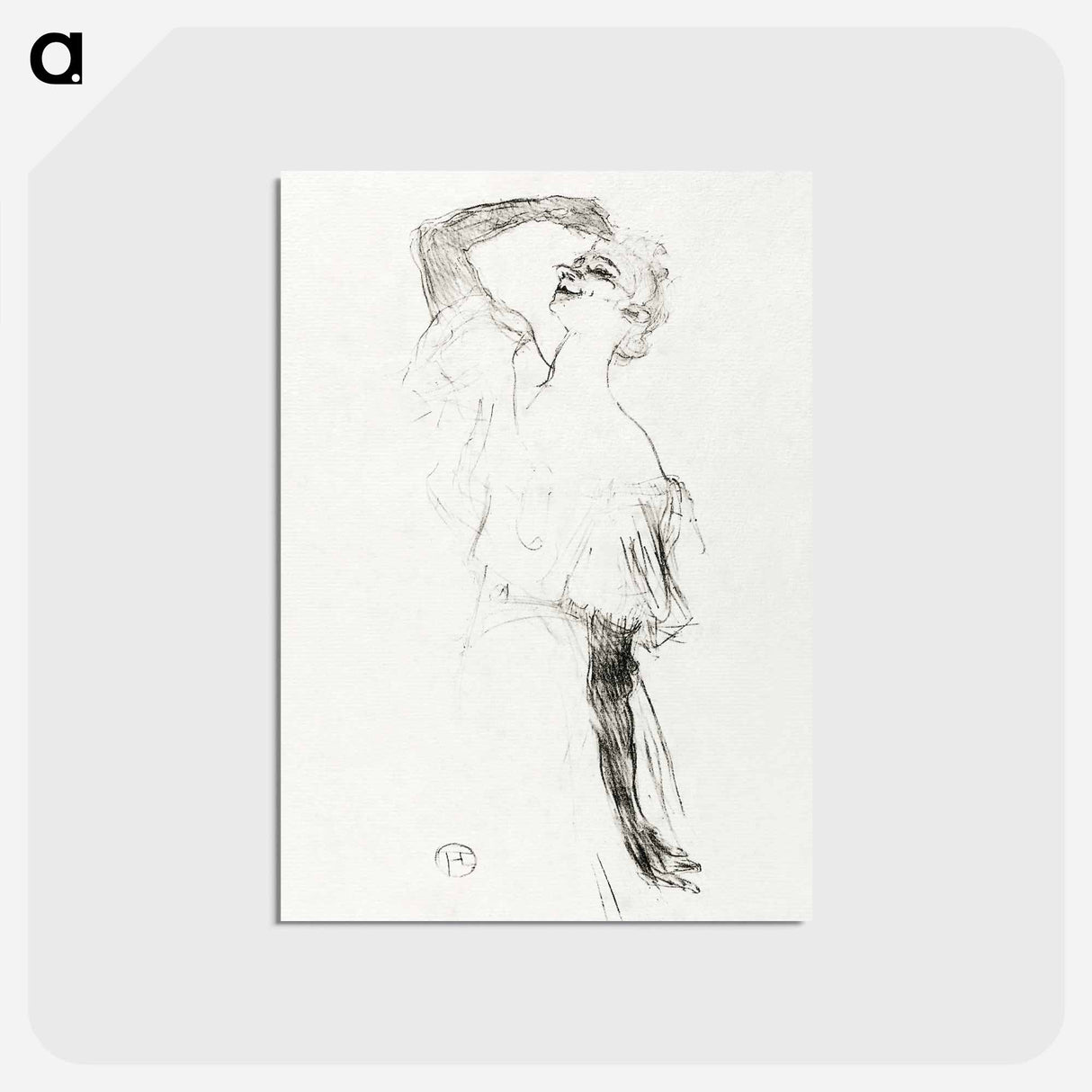 アートポストカード-Yvette Guilbert - アンリ ド トゥールーズ ロートレック Postcard.