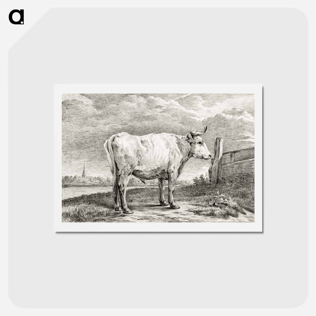 アートポストカード-Standing bull - ジャン ベルナール Postcard.