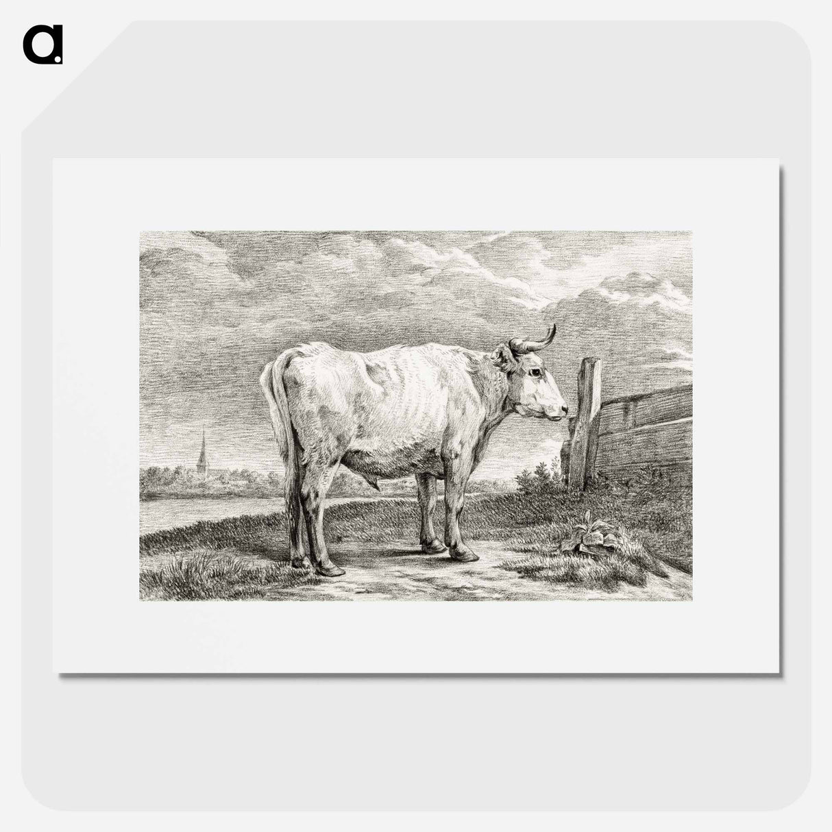 Standing bull - Jean Bernard Poster.