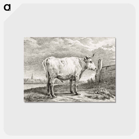 アートポストカード-Standing bull - ジャン ベルナール Postcard.
