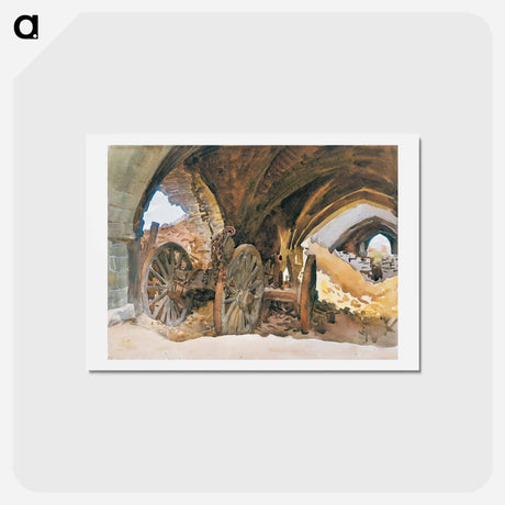 アートポストカード-Wheels in Vault - ジョン シンガー サージェント Postcard.