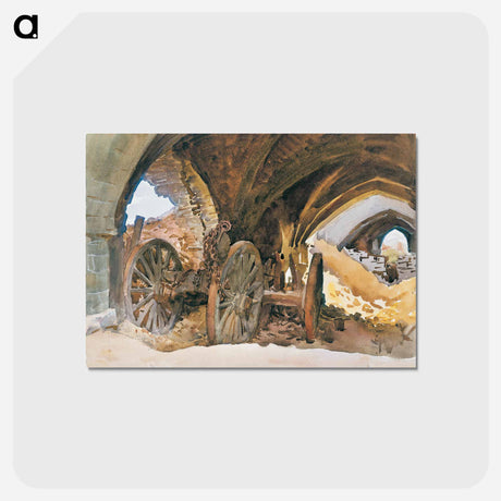 アートポストカード-Wheels in Vault - ジョン シンガー サージェント Postcard.