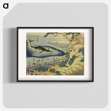 アートポスター-Hokusai's Whaling off the Coast of the Goto Islands - 葛飾 北斎 Poster.