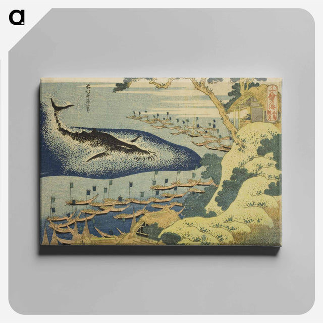 アートパネル-Hokusai's Whaling off the Coast of the Goto Islands - 葛飾 北斎 Canvas.
