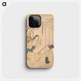Women Weaving Silk Cloth - 喜多川 歌麿 Phone Case.