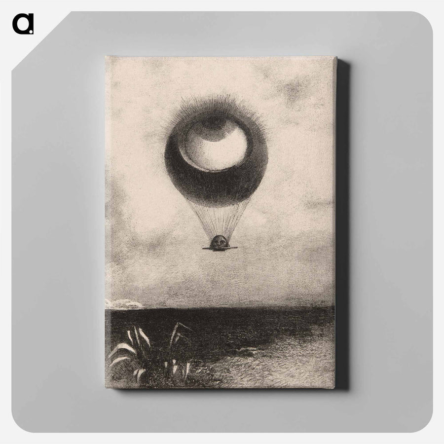 オディロン・ルドンのアートポスター・パネル｜artgraph.『目＝気球（The Eye, Like a Strange Balloon Moves Towards Infinity）』