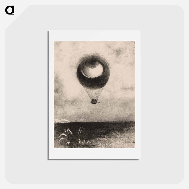 アートポストカード-The Eye, Like a Strange Balloon Moves Towards Infinity - オディロン ルドン Postcard.