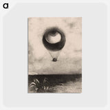 アートポストカード-The Eye, Like a Strange Balloon Moves Towards Infinity - オディロン ルドン Postcard.