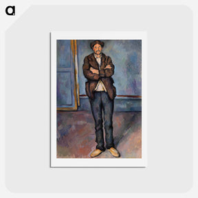 アートポストカード-Peasant Standing with Arms Crossed - ポール セザンヌ Postcard.