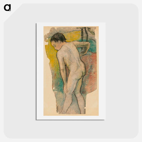 アートポストカード-Breton Bather - ポール ゴーギャン Postcard.