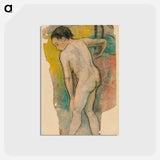 アートポストカード-Breton Bather - ポール ゴーギャン Postcard.