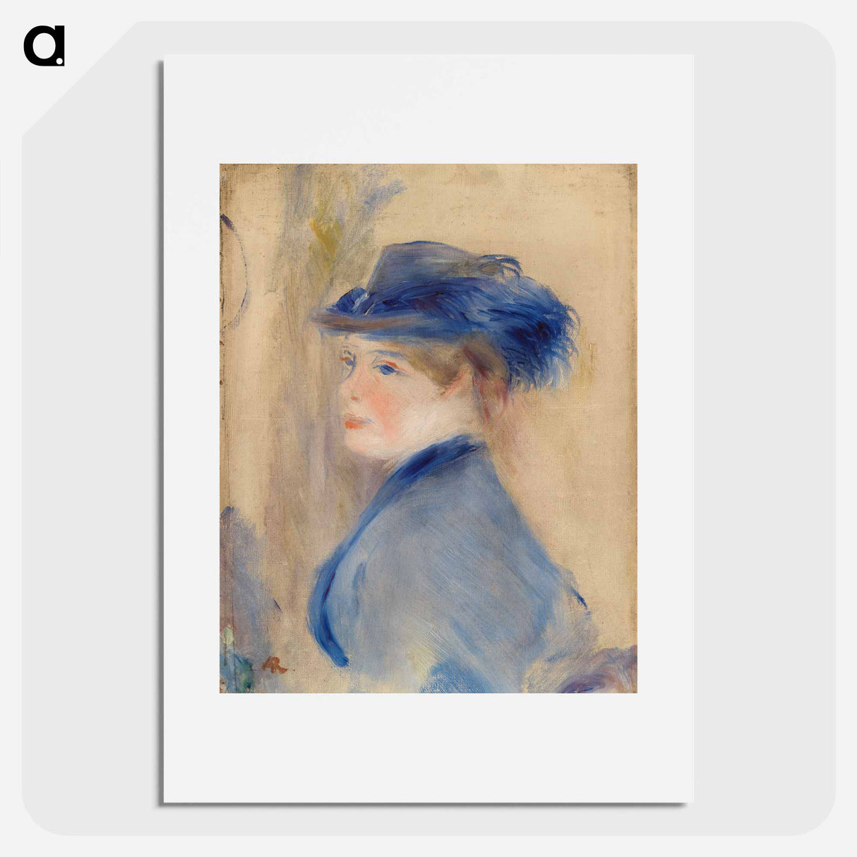 Bust of a Woman - Pierre-Auguste Renoir Poster.