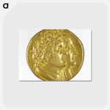 アートポストカード-Oktodrachm with Ptolemy I and Berenike I
 - セントルイス美術館 Postcard.