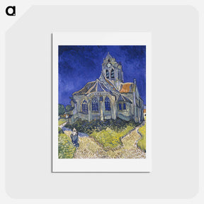 アートポストカード-The Church at Auvers - フィンセント ファン ゴッホ Postcard.