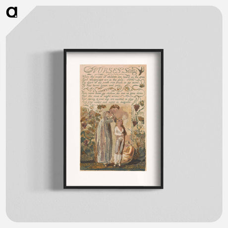 アートポスター-Songs of Innocence and of Experience, Plate 37, "Nurses Song" - ウィリアム ブレイク Poster.