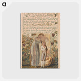 アートポストカード-Songs of Innocence and of Experience, Plate 37, "Nurses Song" - ウィリアム ブレイク Postcard.