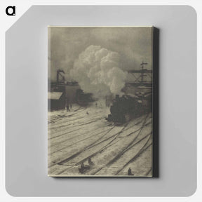 アートパネル-The Railroad Yard, Winter - アルフレッド スティーグリッツ Canvas.