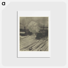 アートポストカード-The Railroad Yard, Winter - アルフレッド スティーグリッツ Postcard.