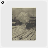 アートポストカード-The Railroad Yard, Winter - アルフレッド スティーグリッツ Postcard.