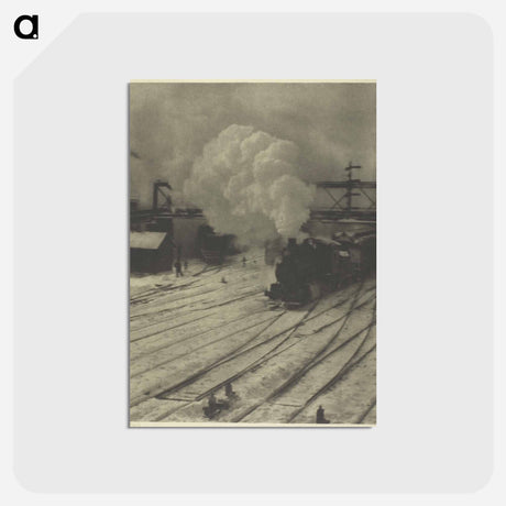 アートポストカード-The Railroad Yard, Winter - アルフレッド スティーグリッツ Postcard.