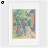 アートポスター-Two Women in a Garden - カミーユ ピサロ Poster.