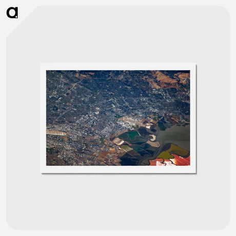アートポストカード-Oblique View of Moffett Federal Air Field, NASA Ames Research Center, and Environs
 - 上空からの地球 Postcard.