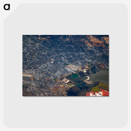 アートポストカード-Oblique View of Moffett Federal Air Field, NASA Ames Research Center, and Environs
 - 上空からの地球 Postcard.