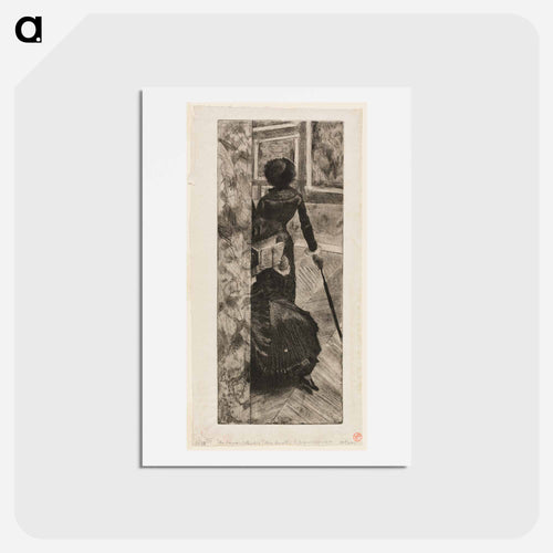 Mary Cassatt in the Paintings Gallery at the Louvre - エドガー ドガ Postcard.